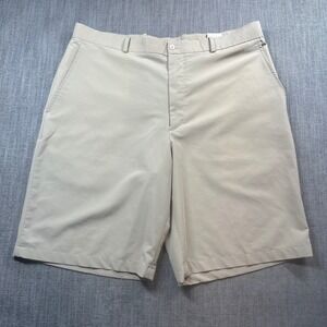 Slazenger Golf Shorts Mens 38 Tan Excellent Performance Stretch Flat Front